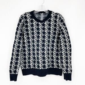 Lou & Grey Black & White Knit Sweater Size Medium